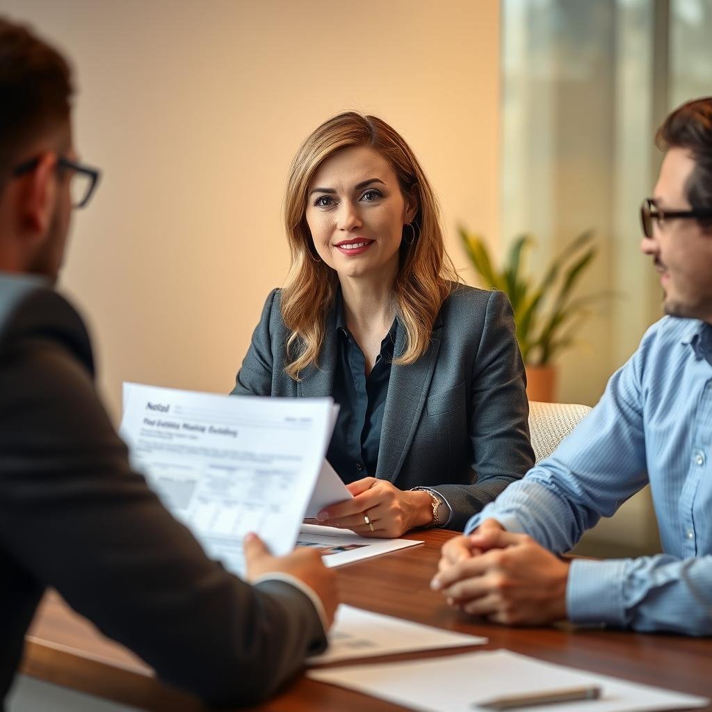 Holly Warfield consulting with clients about Rayville real estate